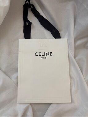 Celine White Bag with Black Accents